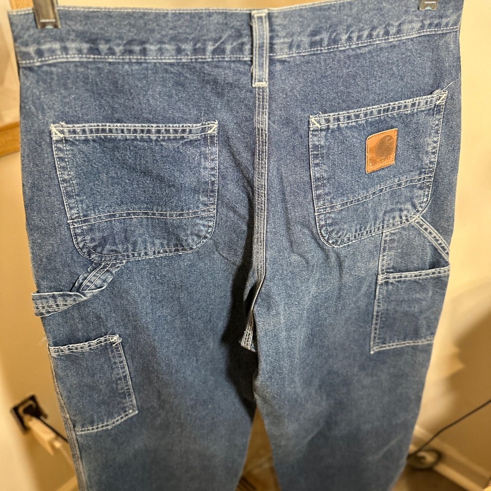 Vintage🔥Carhartt B13 DST Big Logo Patch Jeans 30x30